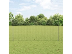 Postes para cerca, 10 unidades, canal en U, gris, 140 cm, acero, Wsd862978, Lovely Home