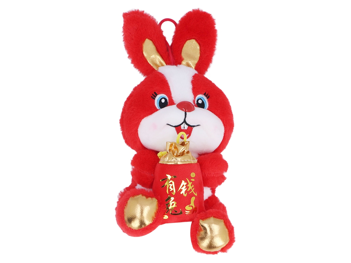 Juguete De Mascota Conejo De Peluche Bonito Festivo Exquisito Para Año Nuevo 2023 Festival De Primavera Tipo 5