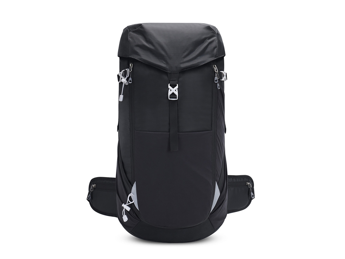 Mochila de camping Oxford de 50 litros para senderismo, color negro.