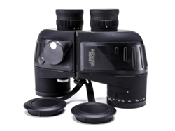 Binoculares marinos 10x50 Bak4 Prism IP68 Brújula Telémetro Observación de aves Navegación Embarcación Negro Bestvite