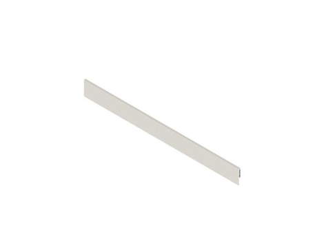 Perfil metálico qube frontal h100 acabado blanco