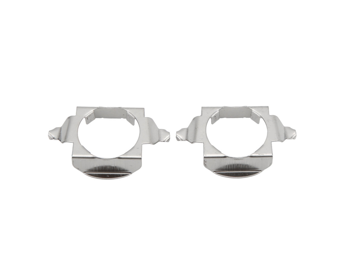 2 soportes adaptadores LED de 10 W de acero inoxidable, fácil instalación, base de bombilla H7, retenedor de portalámparas para faros delanteros