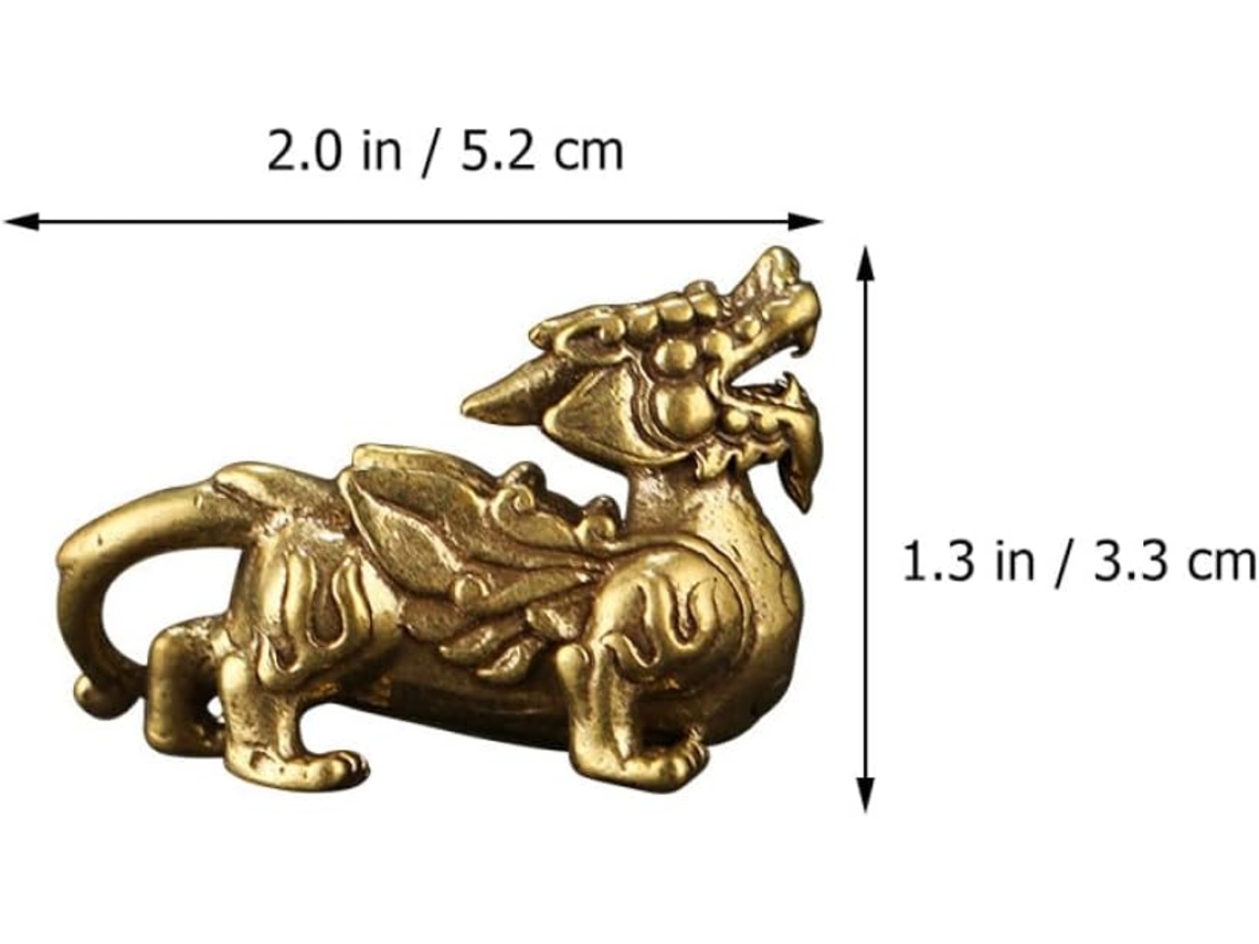 Adornos Colgantes Latón Chapado Pixiu Coche Hogar Símbolo Fortuna Diseño Delicado Lujoso Juego 2 Decoración
