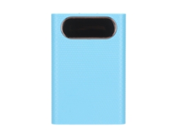 Caixa De Power Bank Diy Azul Com Display Lcd Carregador Dual Usb Para 4 Baterias 21700 Sem Solda