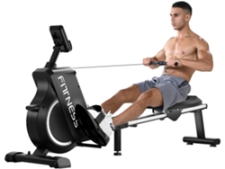 Máquina de remo magnética, 16 resistencias ajustables y monitor LCD, peso máximo 120 kg, para gimnasio en casa Dskeuzeew
