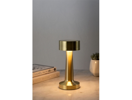 SKLUM Lámpara de Mesa Led Sin Cables Mull Hierro Dorado