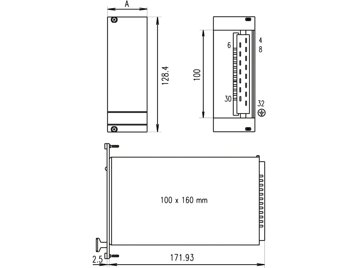 21005478 Panel frontal 1 ud. Schroff (21005478)