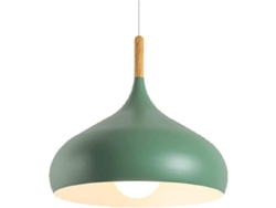 Lámpara colgante creativa con forma de macaron, araña moderna, lámpara de techo minimalista para cafeterías. ORBITRA COMMERCE (verde, 24 cm)
