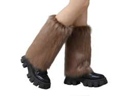2026-calientapiernas De Pelo Falso Suave Para Mujeres Niñas Mangas De Botas Peludas Acogedoras Para Invierno Otoño