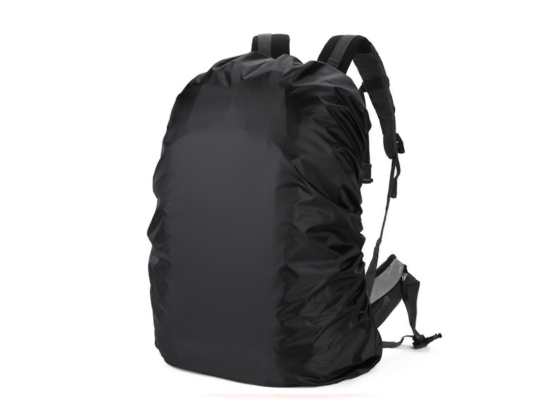 Funda protectora para la lluvia para mochilas de 35/60 litros con borde elástico, resistente al agua, para uso en exteriores, negra.
