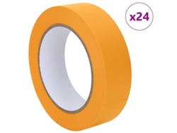 Juego de 24 cintas de enmascarar amarillas de 30 mm x 50 m de papel EXCLUSIVAS DE LA CASA