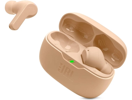 Auriculares Bluetooth True Wireless JBL Wave Beam (In Ear - Micrófono - Beis)