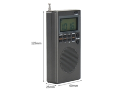 Rádio Portátil Am/fm Mini Com Alto-falante Som De Alta Fidelidade E Luz Retroiluminada Laranja