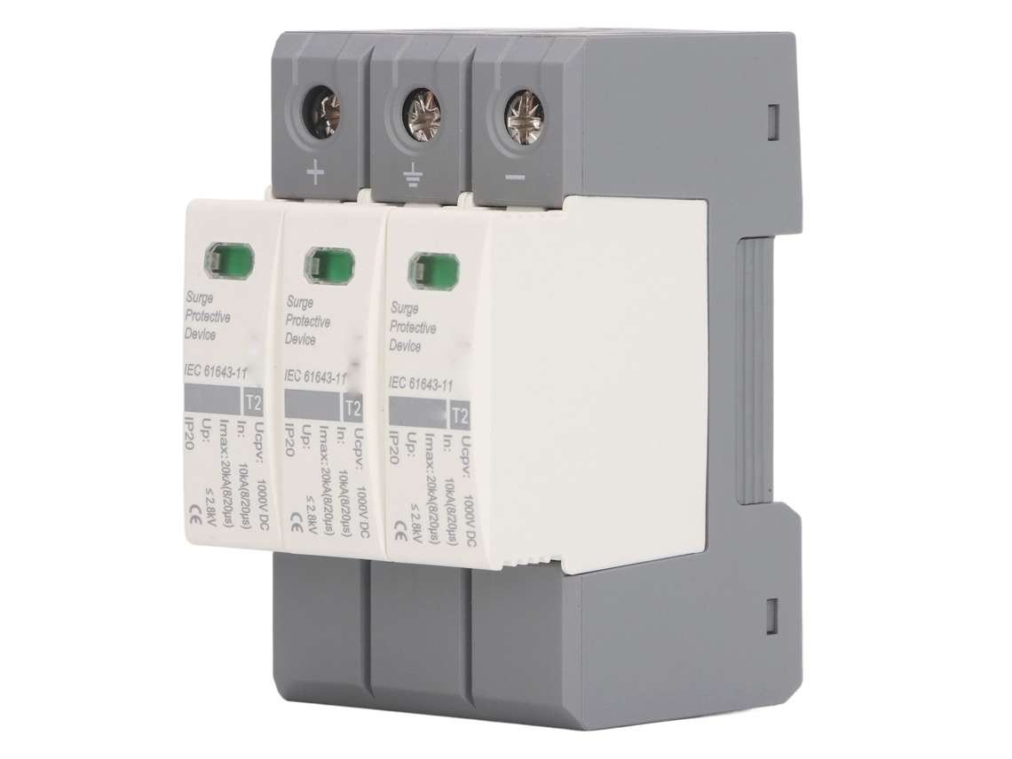 Protector Contra Sobretensiones De Cc 3p 1000v 10-20ka Dispositivo De Protección Contra Sobretensiones Para Panel De Distribución