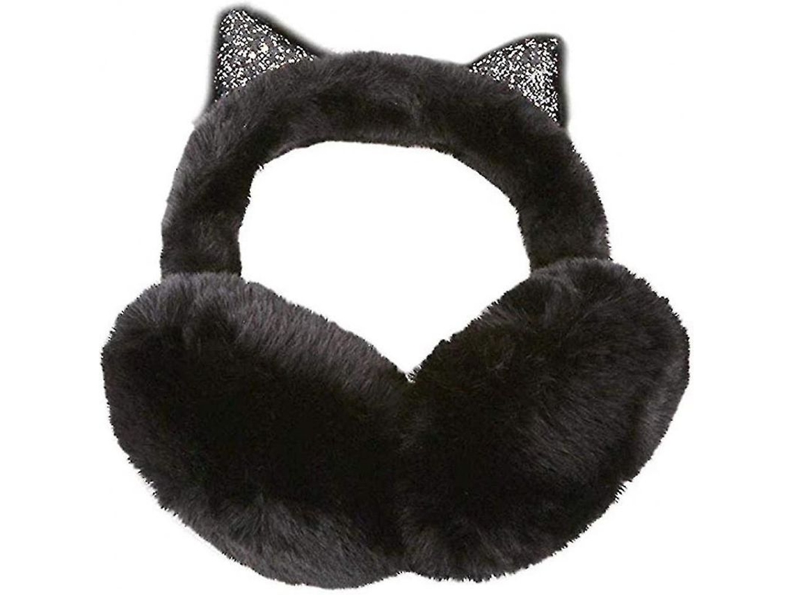 2026-auriculares De Invierno Para Mujeres Y Niñas, Plush Plegables Con Orejas De Gato De Lentejuelas