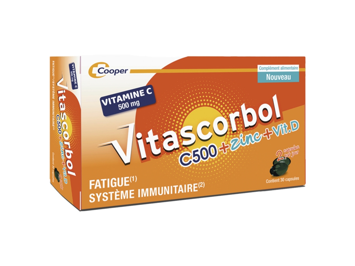 Vitascorbol C500 + Zinc + Vitamina D 30 Cápsulas VITASCORBOL