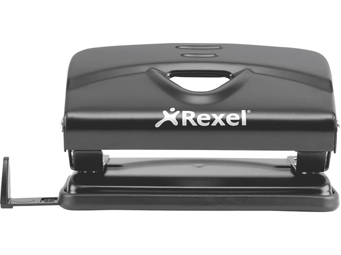 Perforadora REXEL V212 Negro (2 agujeros - Capacidad de Perforación: 10 hojas)