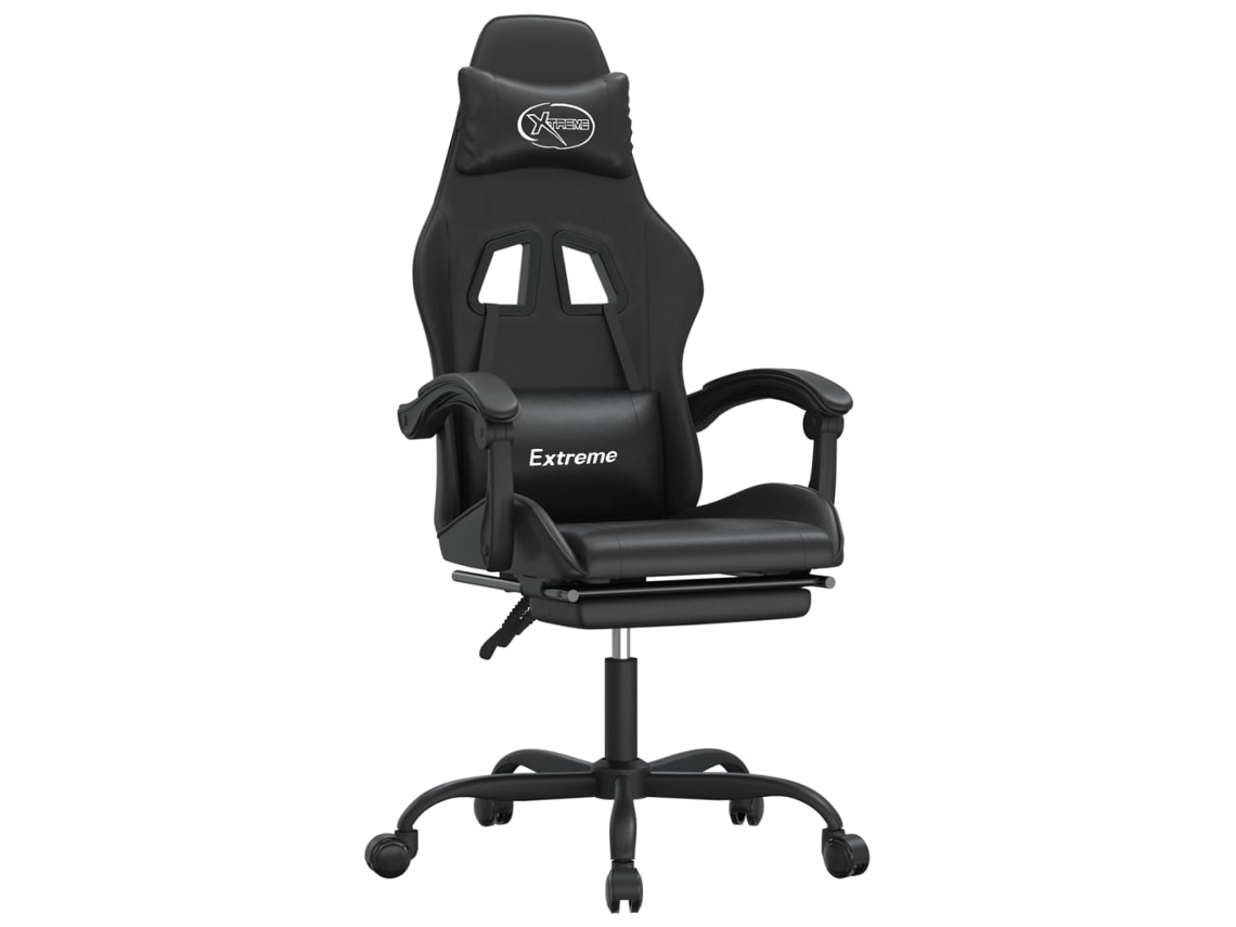Silla De Juegos VIDAXL Negro Cuero artificial