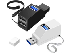 Concentrador Usb 3 Puertos, 1 Puerto Usb 3.0 (5gbps) Y 2 Puertos Usb 2.0 (480mb/s), Plug Play, Compatible Con Pc, Laptop Y Mac