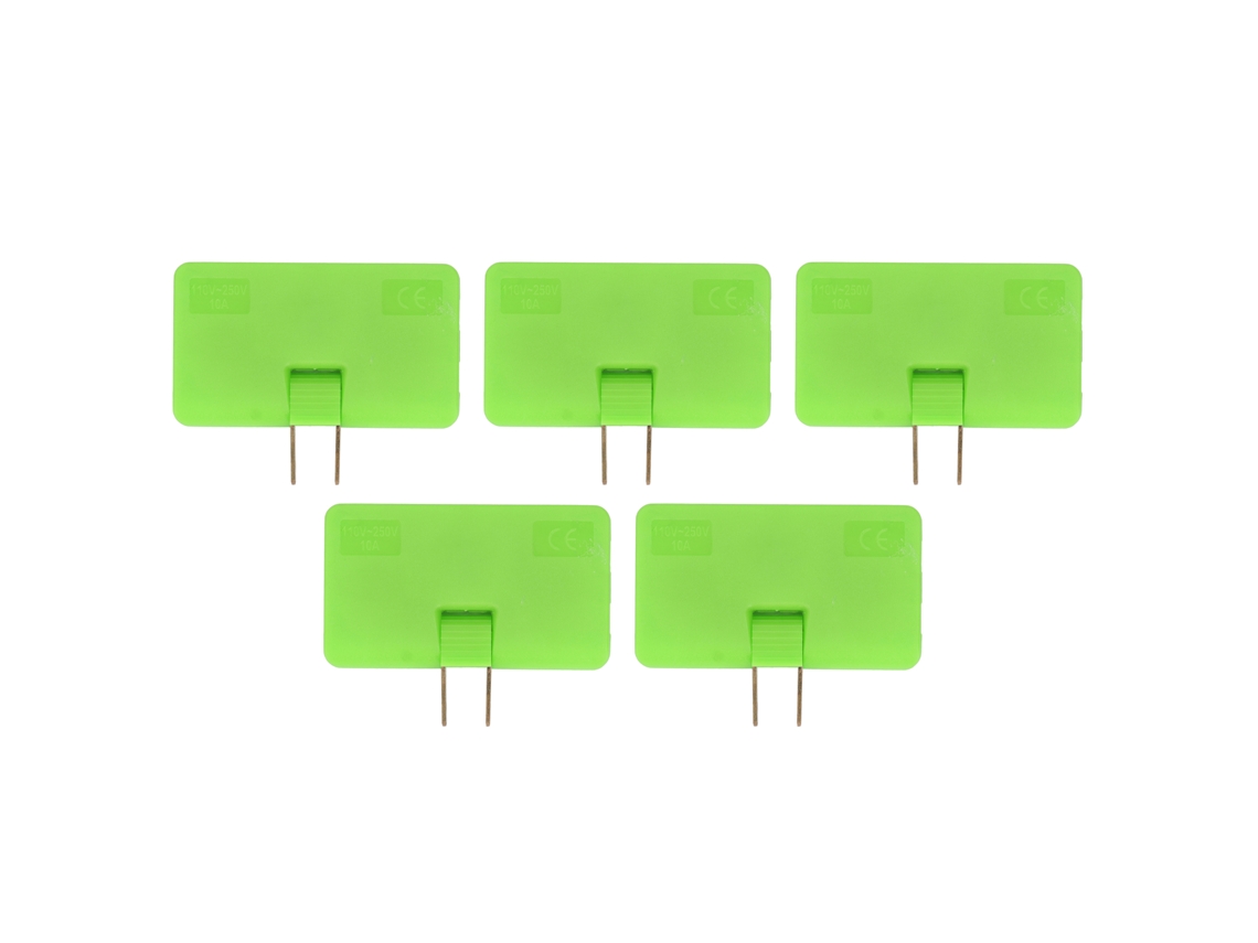 5 Adaptadores De Enchufe De 1 A 3, Convertidor De Potencia Giratorio De 180° Para Viajes.