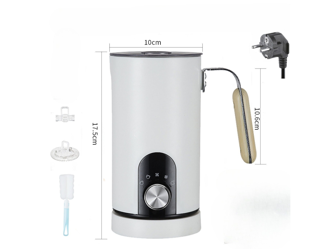 Espumador/calentador de leche HENTEN HOME de 350 ml con botones