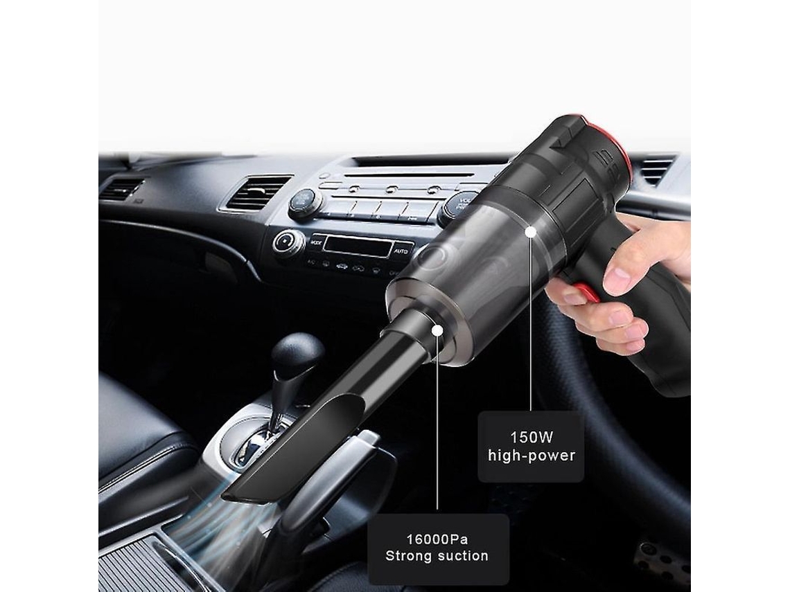 Aspiradora Portátil Inalámbrica 2 En 1 De 150 W Y 16 Kpa Para Coche Y Hogar Con Función De Soplado.