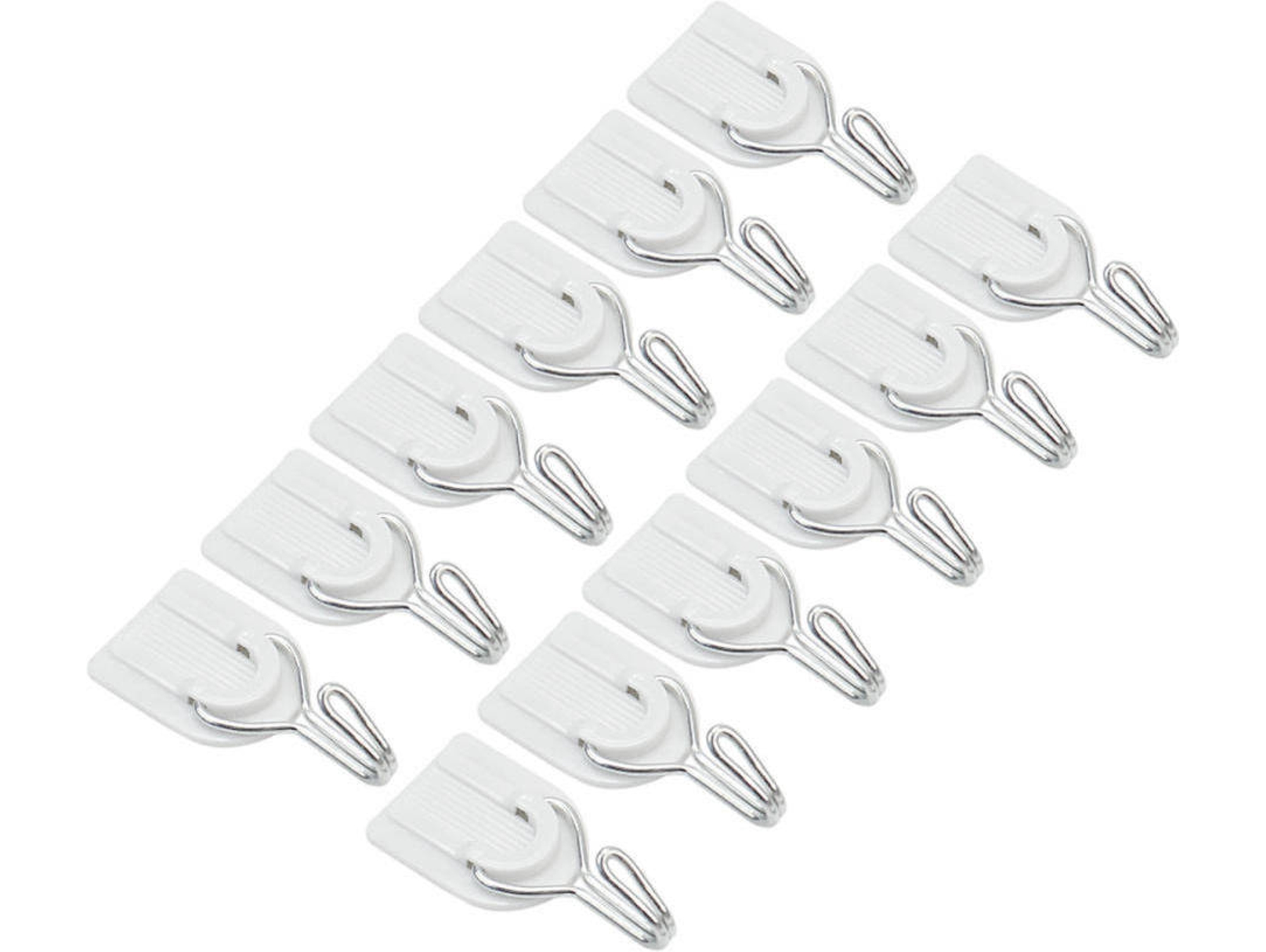 Conjunto de 12 Ganchos Adhesivos HEAN Blancos
