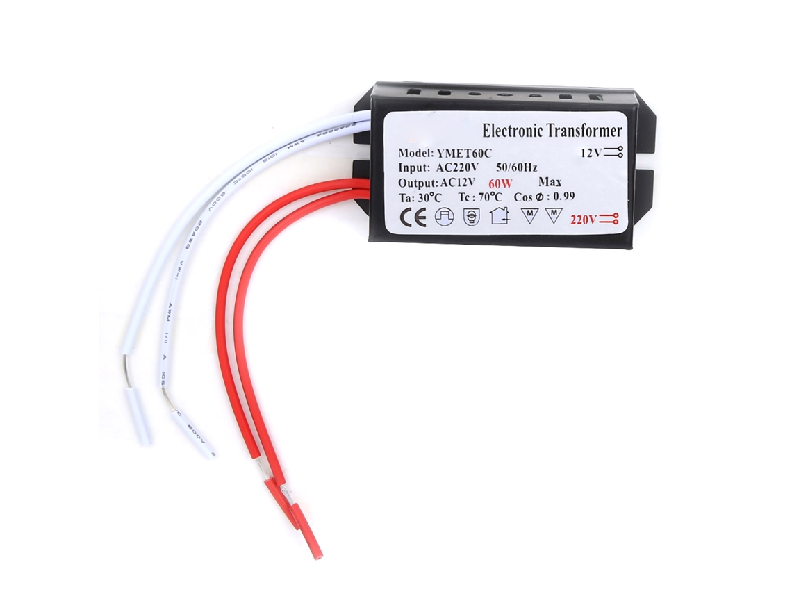 Transformador Electrónico Convertidor De Voltaje A 12 V, Controlador De Fuente De Alimentación Inteligente De 60 W.