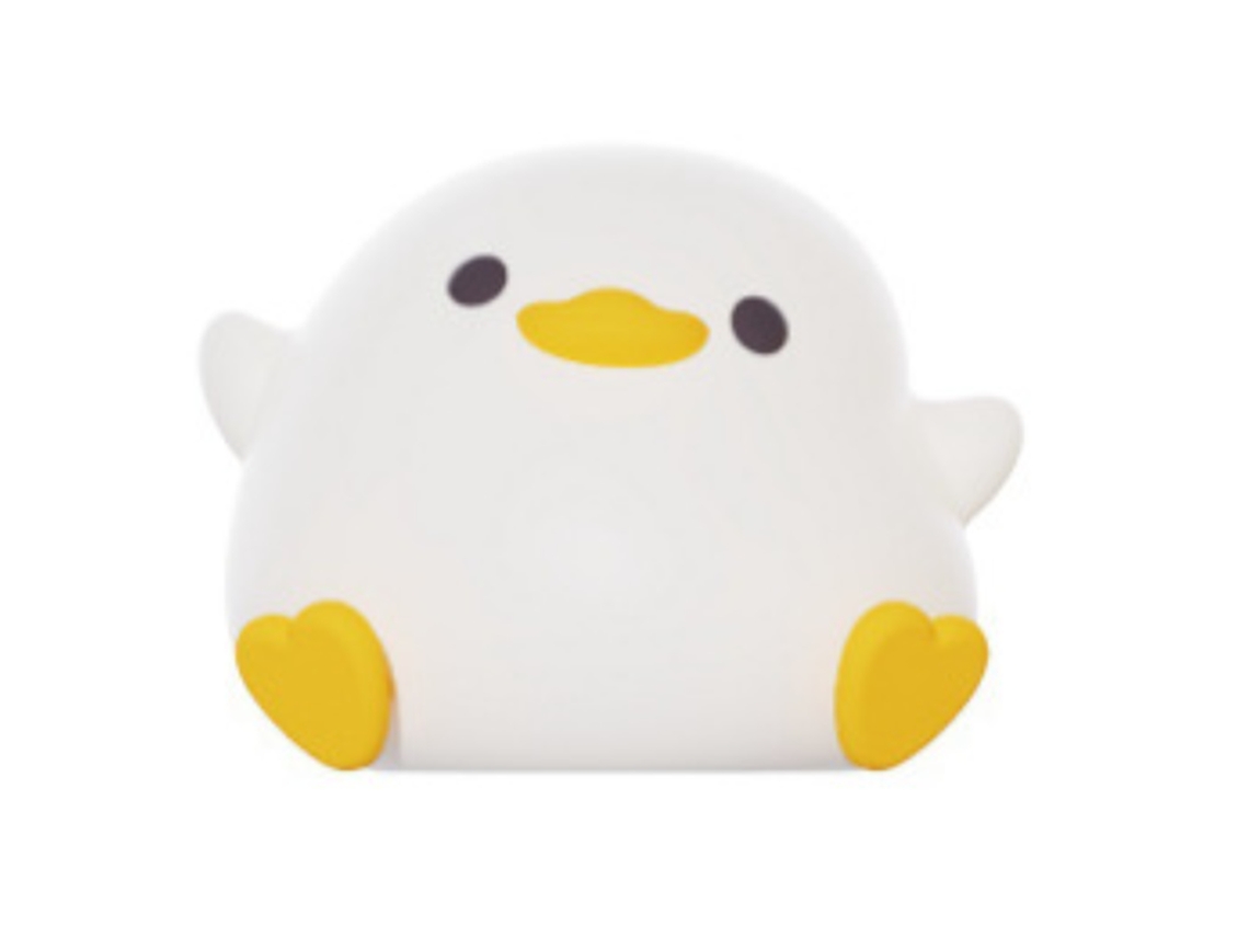 Linda luz nocturna de pato para niños, luz de sueño de silicona suave con USB recargable, luces nocturnas con sensor táctil para regalo de h CHRONUS