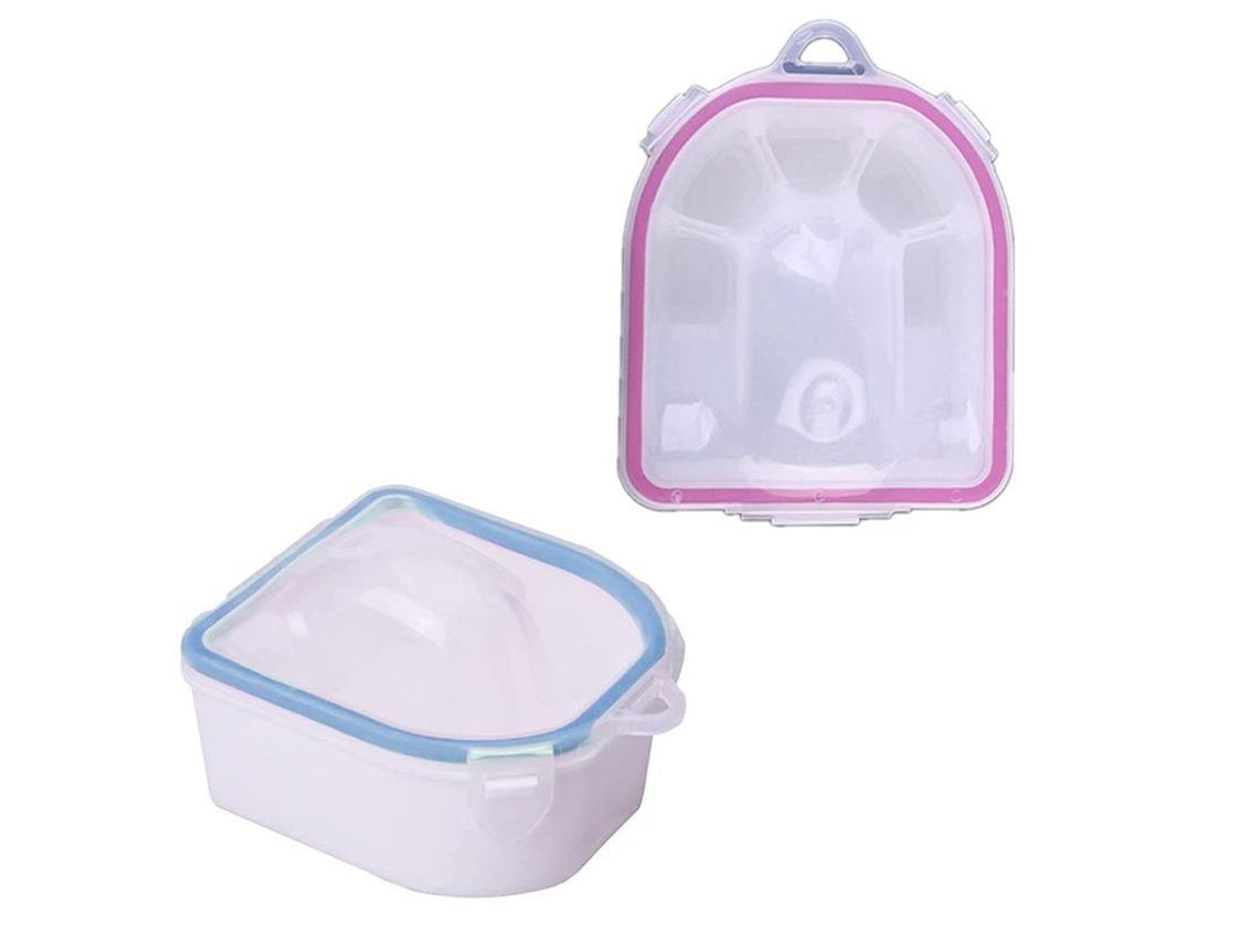 2 Piezas De Recipiente Para Remover Esmalte De Uñas, Herramienta De Manicura Para Spa De Manos