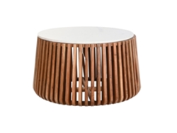 Mesa Centro Marmol Mango Blanco 85x85x45cm