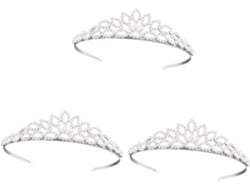 Coroa De Casamento Vazada Em 3 Peças Para Noiva, Tiara Elegante, Acessório De Cabeça Para Cerimônia E