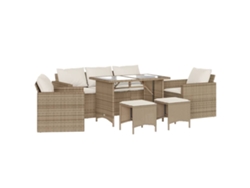 Maison Exclusive - Juego De Sofás Jardín Con Cojines 6 Pzas Ratán Sintético Beige