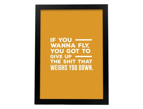Poster Con Frase Inspiracional. Lámina De Decoración 'Si Quieres Volar' Con Frases Motivadoras Y Llenas De Energia. Sin Marco