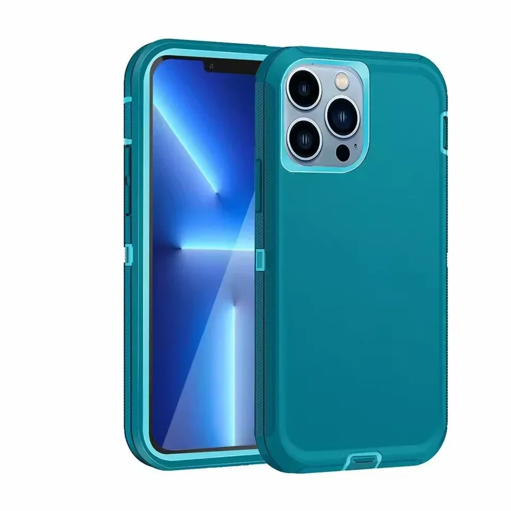 (azul Cielo, Iphone 14 Plus) Funda Para Teléfono 3 En 1 A Prueba De Caídas De Grado Militar, Apta Para Iphone, Cubierta Protectora A Prueba De Golpes.