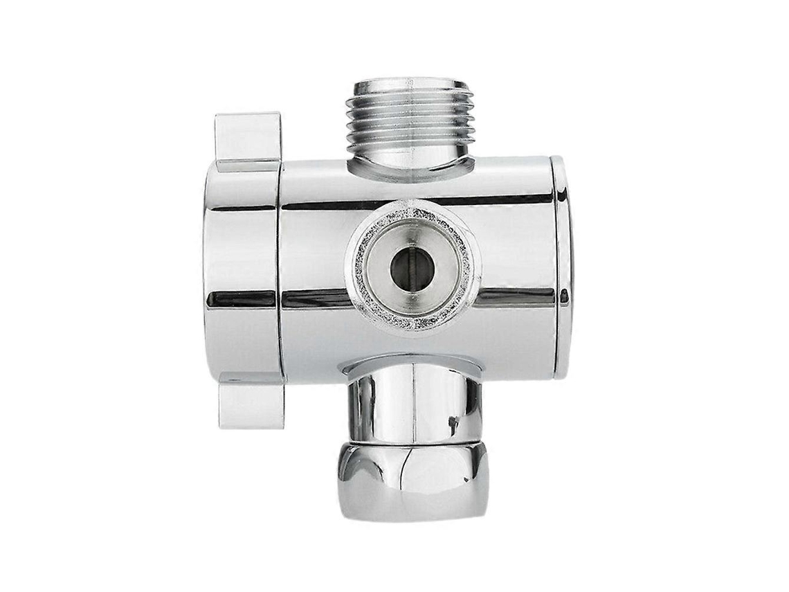 Divisor De Agua Universal De 3 Vías Para Ducha 1/2 Pulgada Grifo Cambiador Base Baño Acero Inoxidable Plata Interfaz 1 Plata
