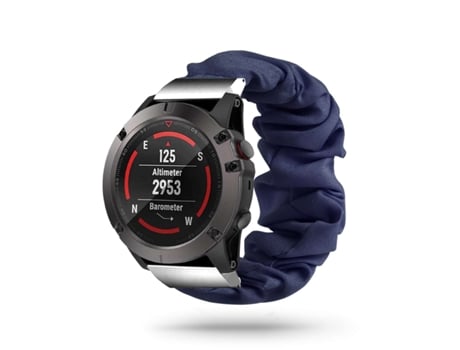 Correa Garmin Fenix 5X Pulsera Scrunchie Azul