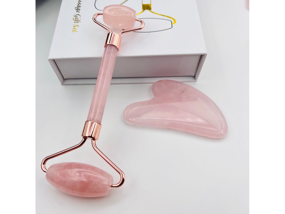 Masaje facial y ocular - Dos productos rosas