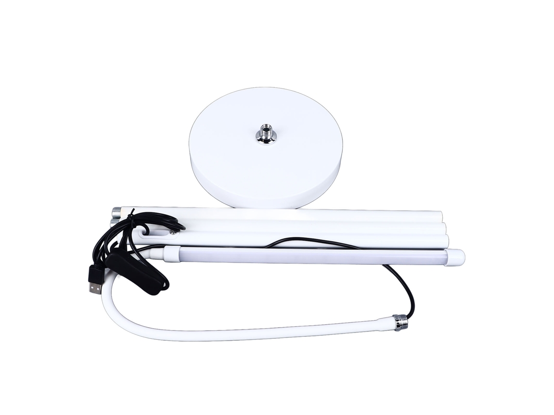 2026-lámpara De Pie Led Blanca Moderna Con Usb, Luz Brisa Control Botón, Alta Para Dormitorio