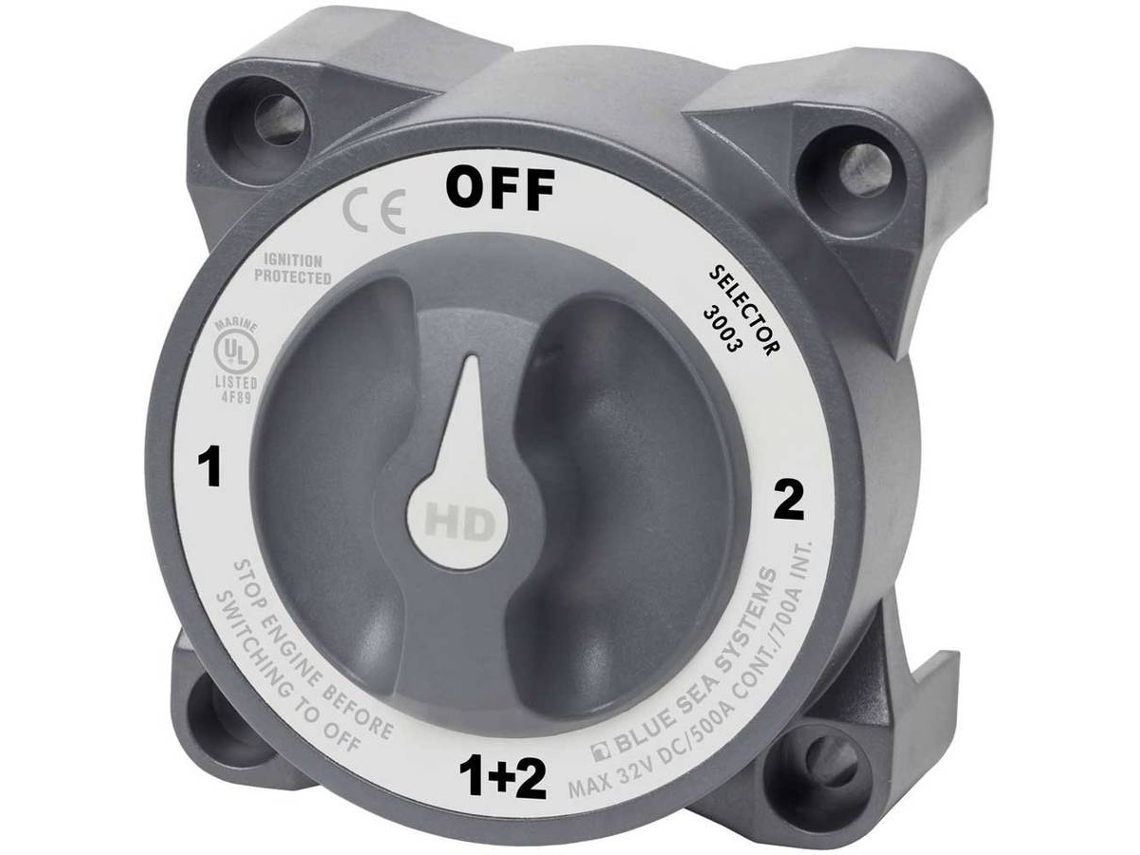 Interruptor BLUE SEA Hd Series Battery Switch With Alternator Field Disconnect Negro