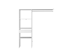 Guardarropa CONCEPT U Elysee (Blanco - Madera Aglomerada - 160x40x180 cm)