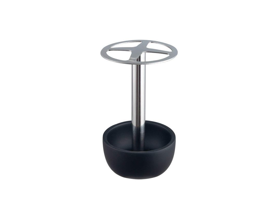 Soporte para cepillos de dientes de acero inoxidable LINJOU, organizador de baño, gran capacidad, negro.