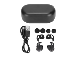 Auriculares Inalámbricos Bluetooth 5.1 Hifi Con Gancho Para La Oreja Extraíble Y Cancelación De Ruido - Negro