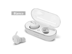 Auriculares Estéreo Inalámbricos Bluetooth Tws (blancos), Intraaurales, Con Cancelación De Ruido Y Resistentes Al Agua.