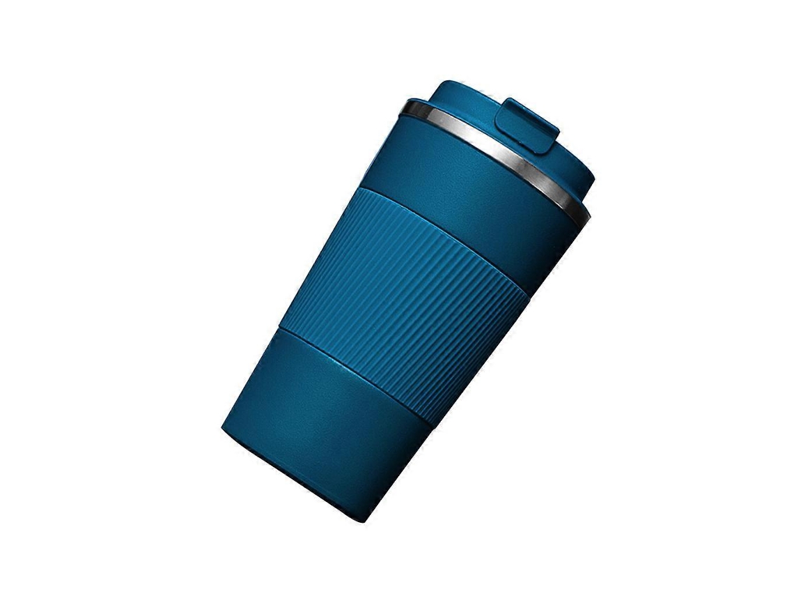 Termo de café de acero inoxidable de doble capa con tapa antideslizante para el hogar, la oficina, viajes y el coche, color blanco Ly Ebike