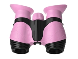 Binoculares para niños 8x21 de alta resolución, ópticos, a prueba de golpes, mini binoculares plegables para observación de aves, color rosa USHION