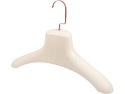 Percha Ancha Plástico Beige Gancho Acero Inoxidable Resistente Abrigos Gabardinas Ideal Guardar Ropa Casa