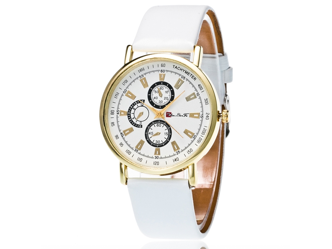 Reloj De Pulsera Sencillo De Aleación Para Mujer Con Esfera Redonda Y Movimiento De Cuarzo (oro Rosa + Oro Blanco)