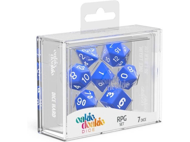 Juego de Dados ULTIMATE GUARD Oakie Doakie Dice RPG Set Solid Blue (Inglés - Edad Mínima: 8)