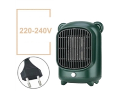 Calentador de dibujos animados, mini calentador de mesa, ventilador de calefacción, calentador eléctrico doméstico Chennnls negro